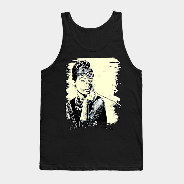 Audrey Hepburn artwork Tank Top by Print&fun